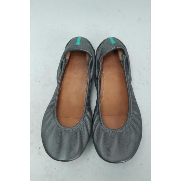 Tieks Ballet Flats Metallic Pewter Shoes Women\'s Sz 8